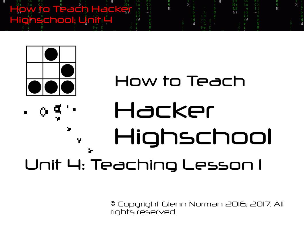 How to Teach Hacker Highschool: Unit 5